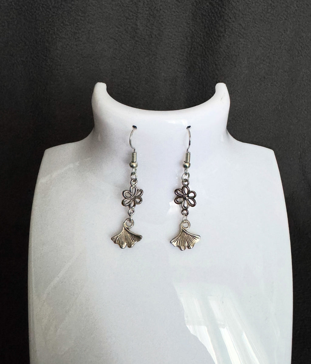 Silver Petal Earrings