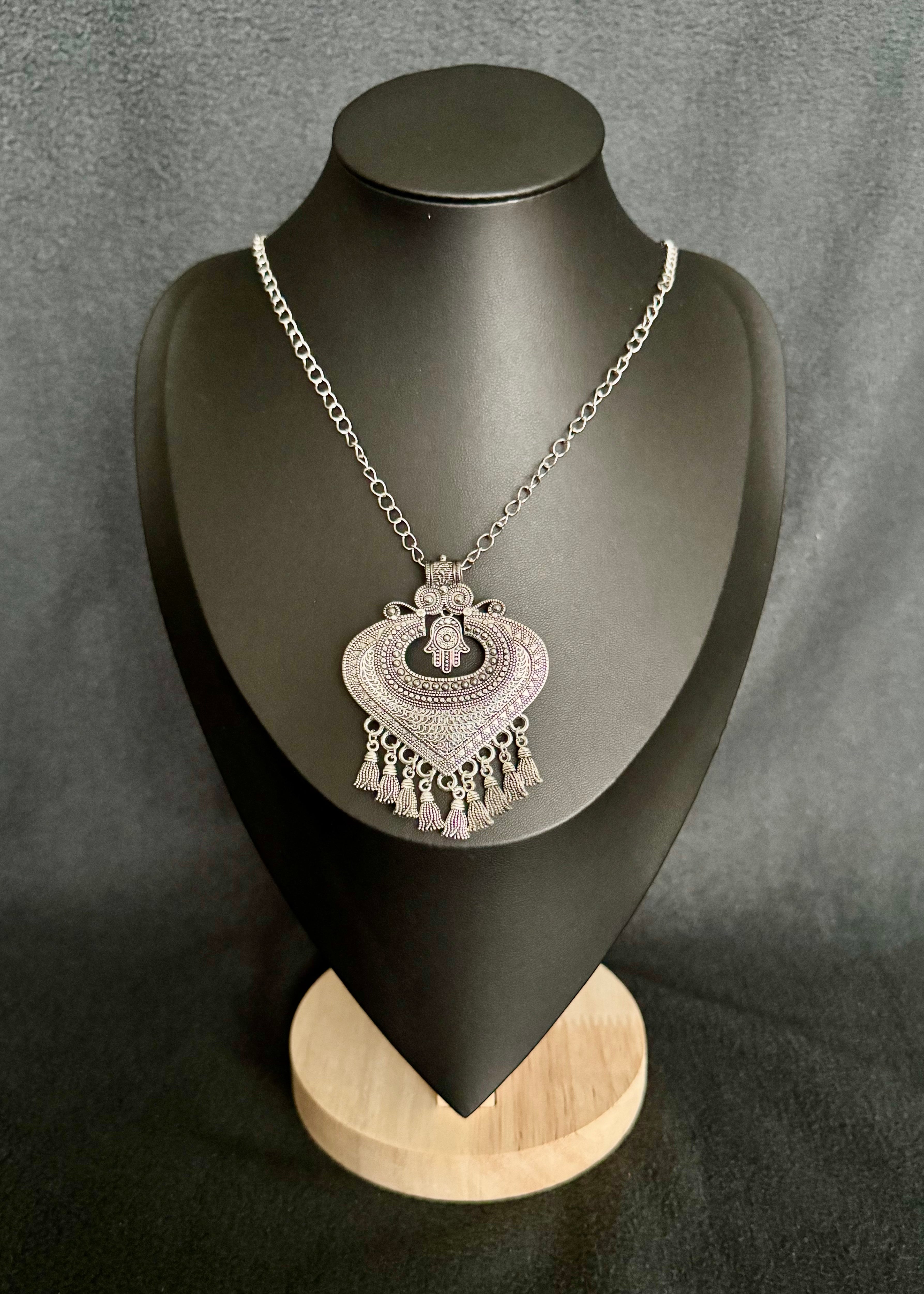 Hamsa Tassel Necklace