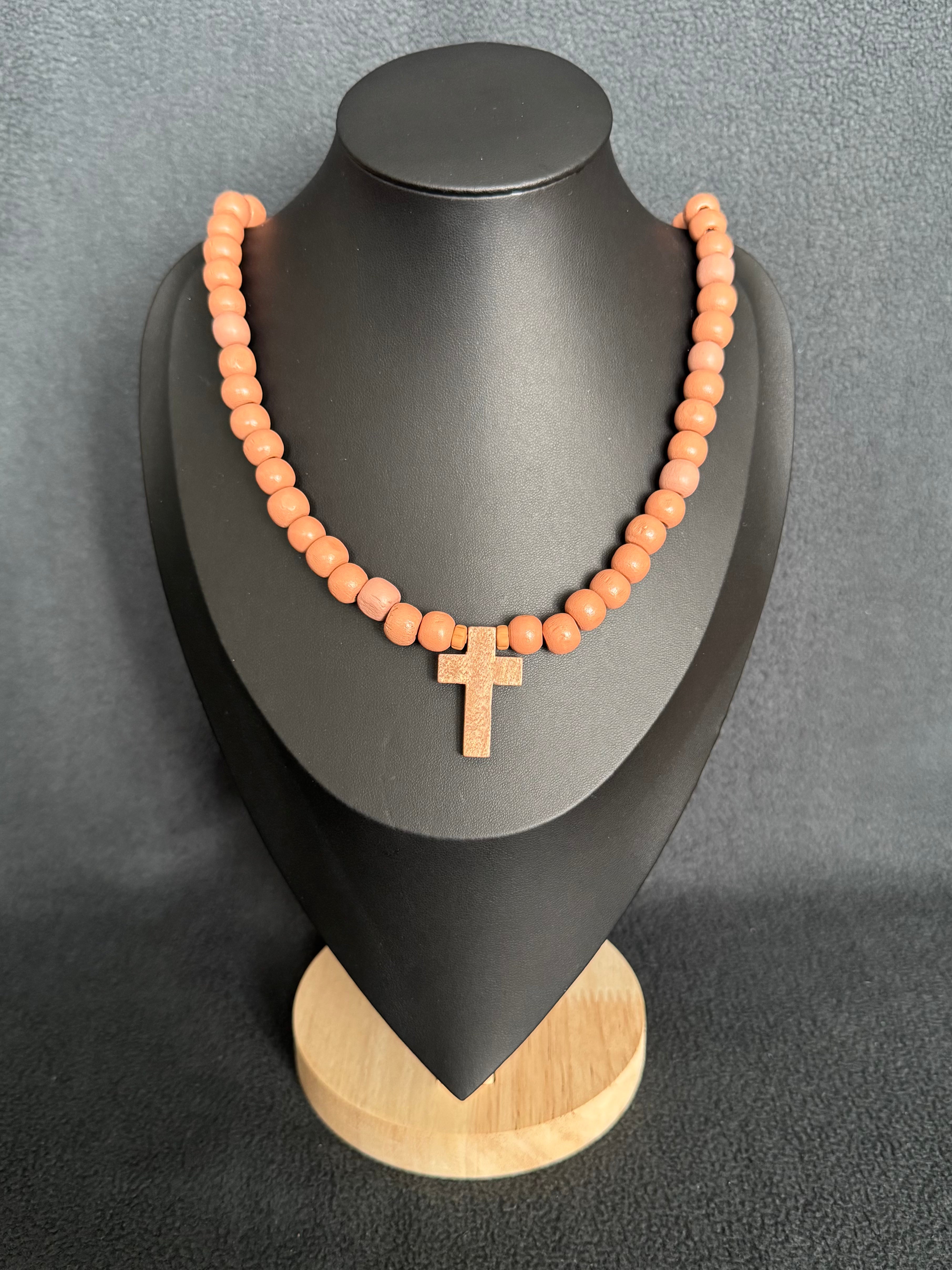 Wooden Bead Cross