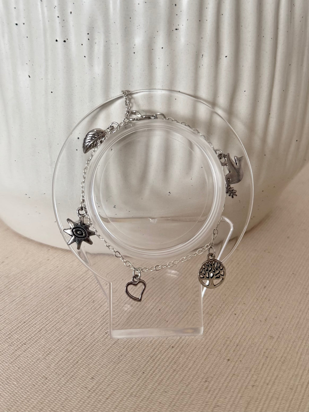 Silver Fiver Bracelet