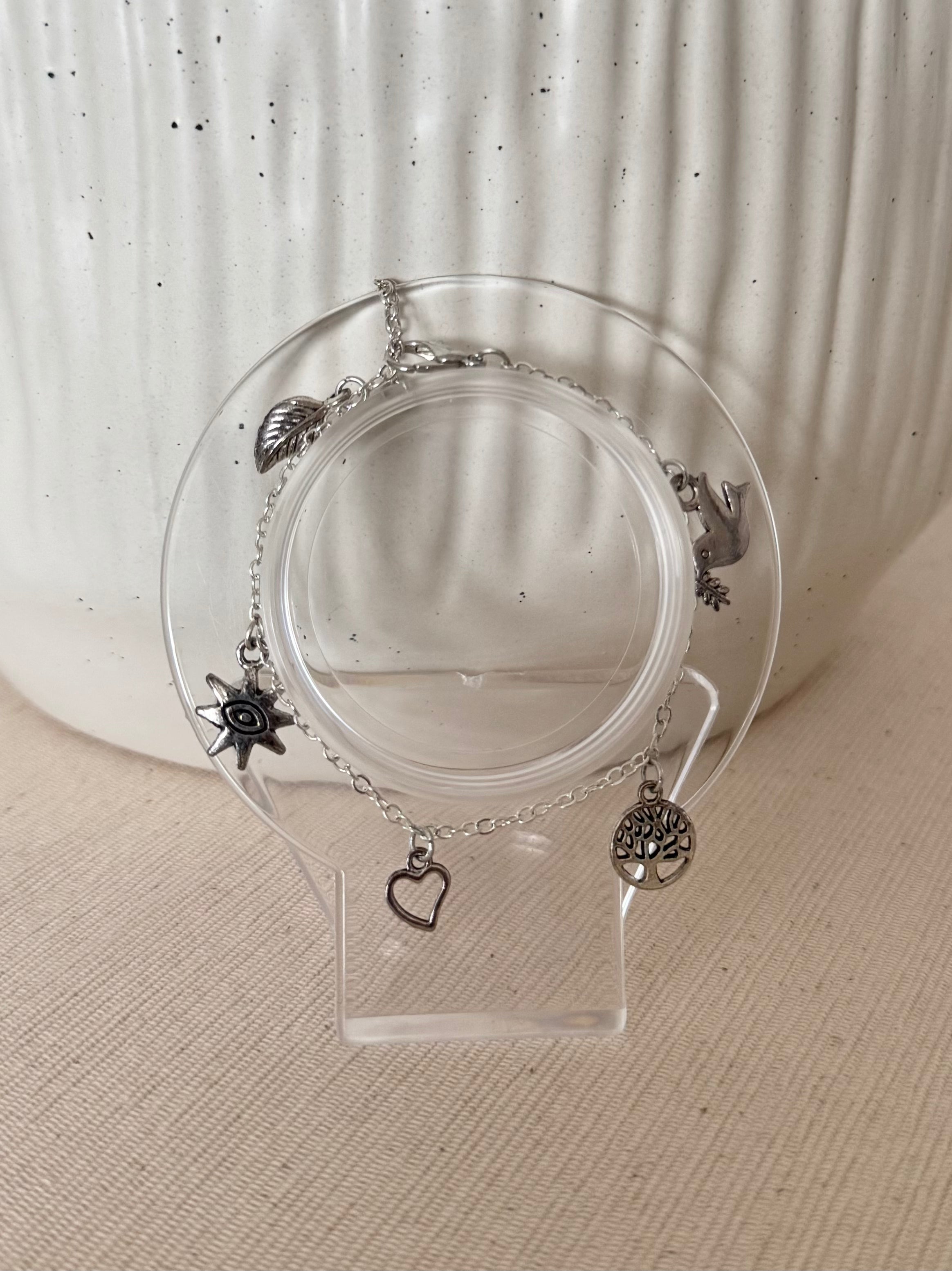 Silver Fiver Bracelet