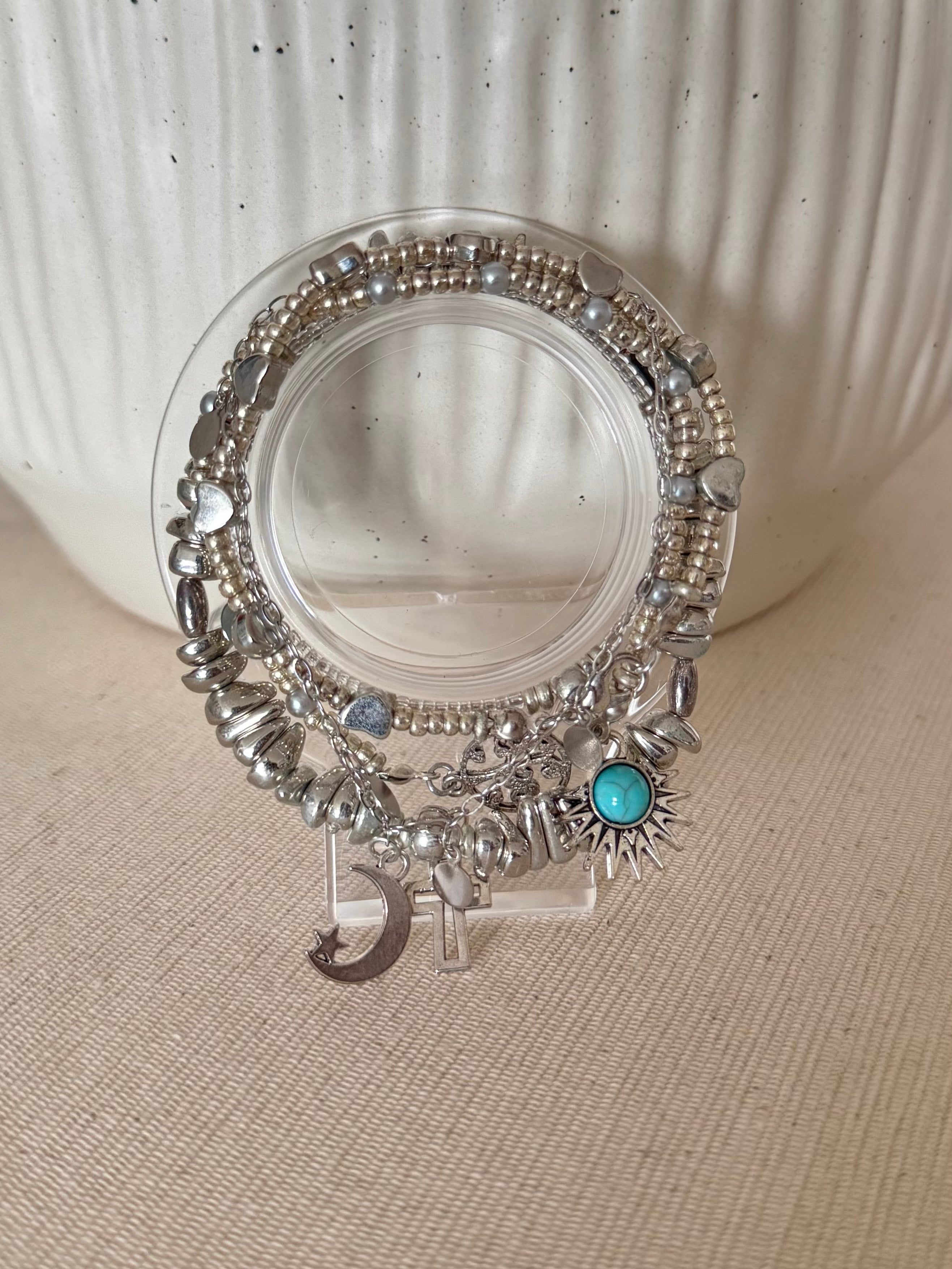 Silver 5 Stack Bracelet