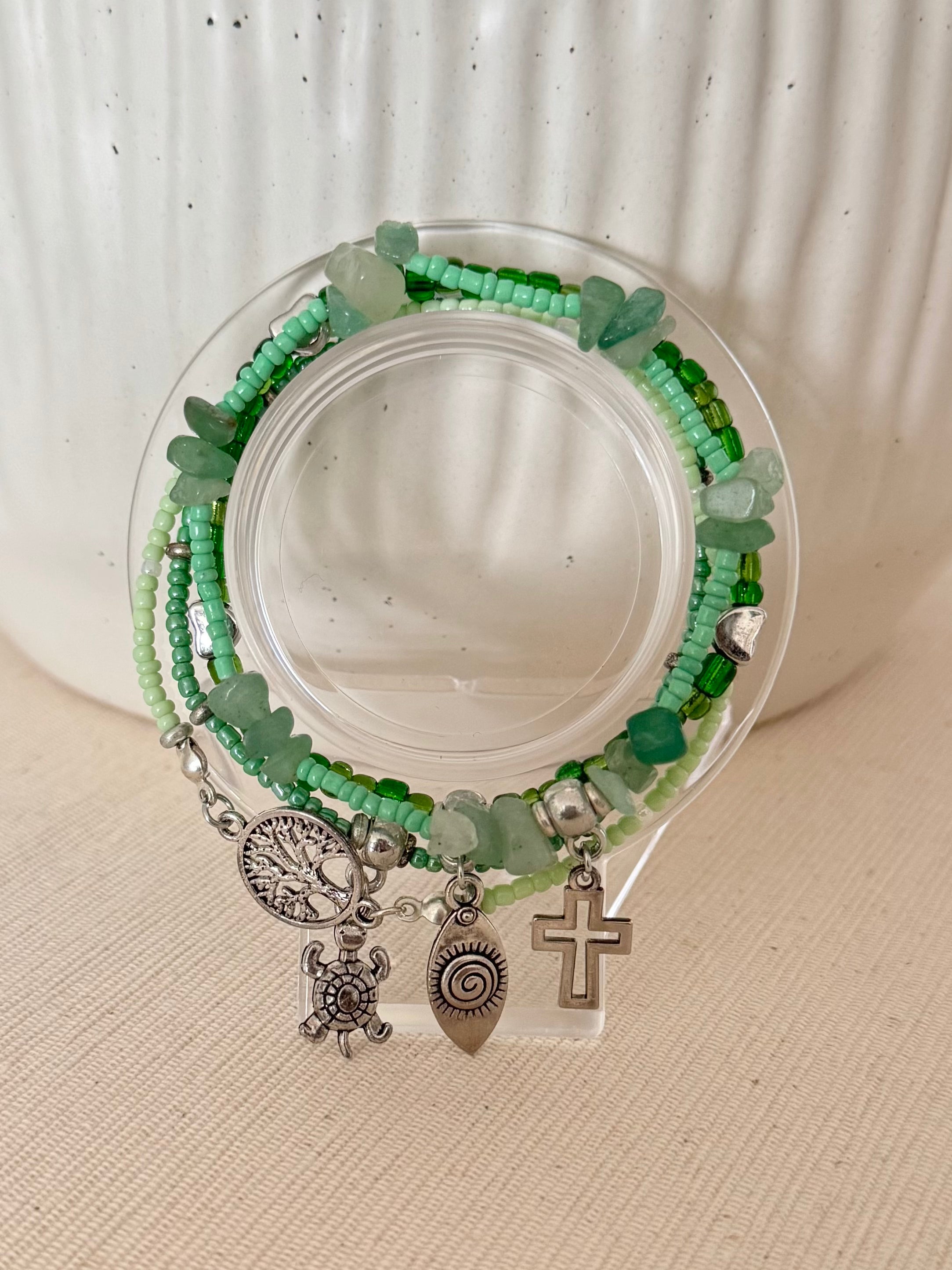Green Two Stack Bracelet